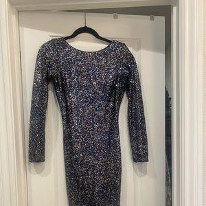 NWOT Dress the Population short sequin holiday party dress